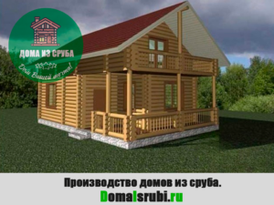 Дом из сруба 2 этажа, размер 6х9.5м, 114 кв м. "Комфорт-269557"