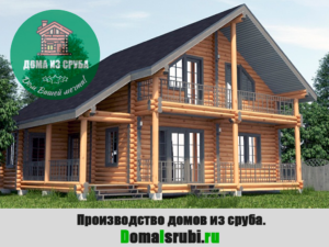 Дом из сруба 2 этажа, размер 8.5х9.7 м, 165 кв м. "Комфорт-28597165"