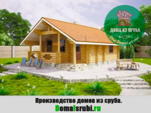 Дом из сруба 1 этажа, размер 7 х 9 м., 63 кв м. "УЮТ-17963"